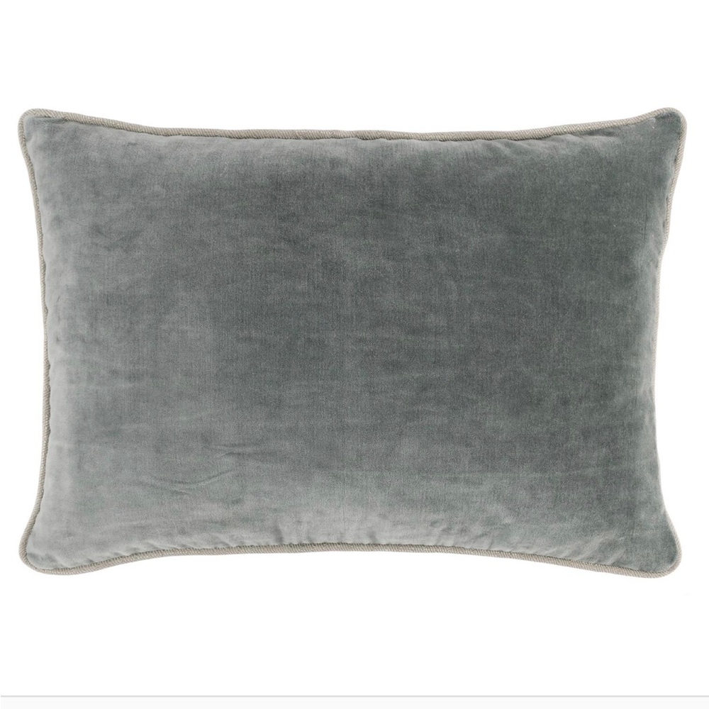 Kerala Designs Cullen Velvet Rectangular Pillow Bay Green (Modsy)